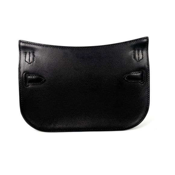 HERMES Mini Jypsiere Black Evercolor Leather Gold Hardware Crossbody Bag - Picture 4 of 12